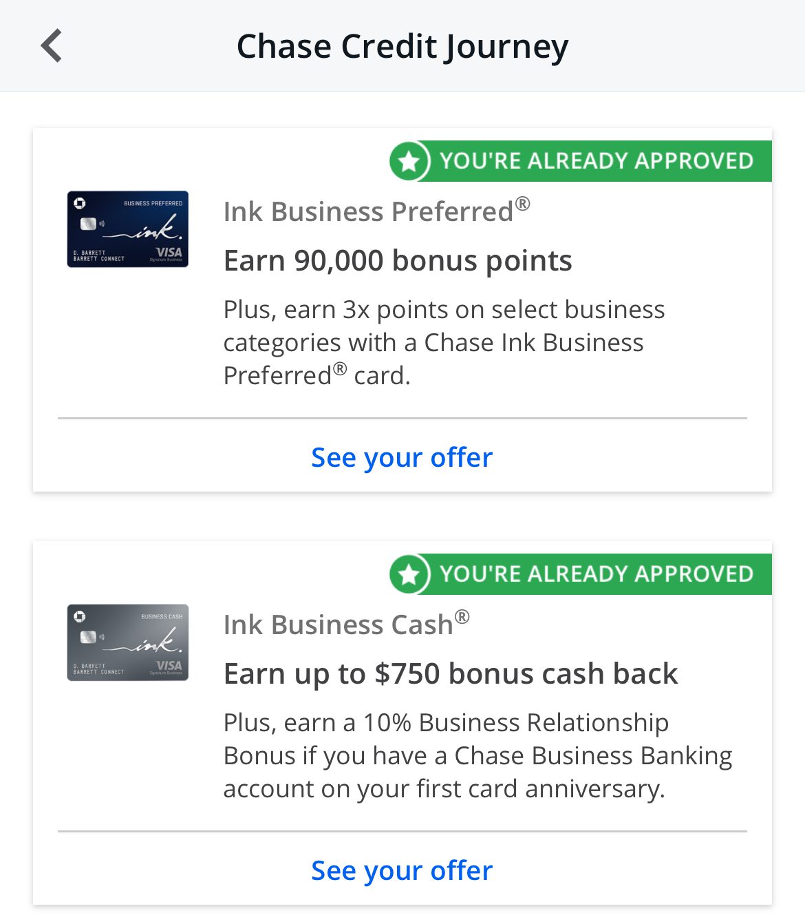 Chase Credit Journey screenshot